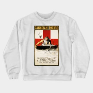 DUCHESS STEAMSHIPS to Montreal & Quebec Vintage Ship Poster Crewneck Sweatshirt